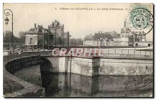 Ansichtskarte AK Chateau De Chantilly La Grille d honneur