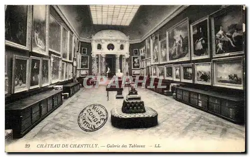 Cartes postales Chateau De Chantilly Galerie des Tableaux