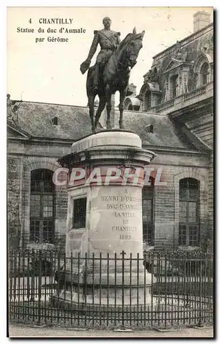 Cartes postales Chantilly Statue du duc d Aumale par Gerome