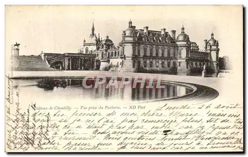 Cartes postales Chateau De Chantilly Vue Prise du parterre