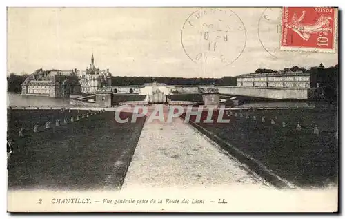 Cartes postales Chantilly Vue Generale Prise de la route des lions