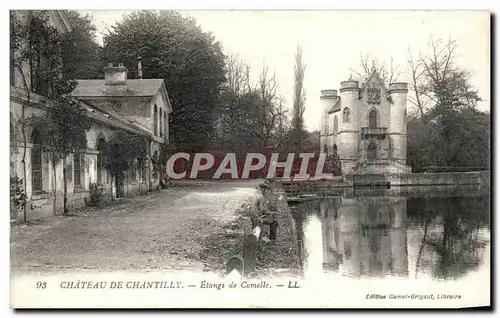 Ansichtskarte AK Chateau De Chantilly Etangs de Comelle pecheur