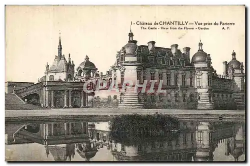 Cartes postales Chateau De Chantilly Vue Prise du parterre