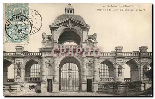 Cartes postales Chateau de Chantilly Porte de la cour d honneur