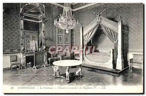 Ansichtskarte AK Compiegne Le Chateau Chambre a coucher de Napoleon 1er