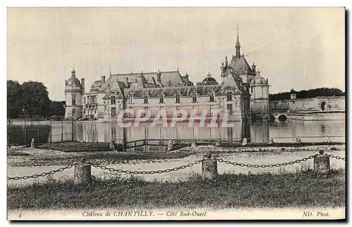 Cartes postales Chateau de Chantilly Cote Sud