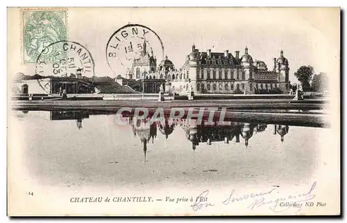 Cartes postales Chateau de Chantilly Vue Prise a l Est