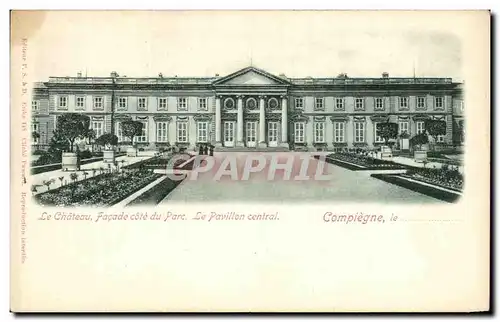 Cartes postales Le Chateau Compiegne Facade cote du parc Le pavillon du parc