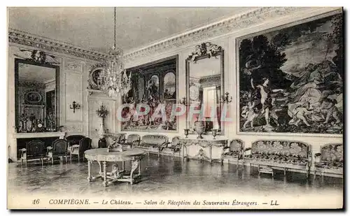 Cartes postales Compiegne Le Chateau Salon de Reception des Souverains