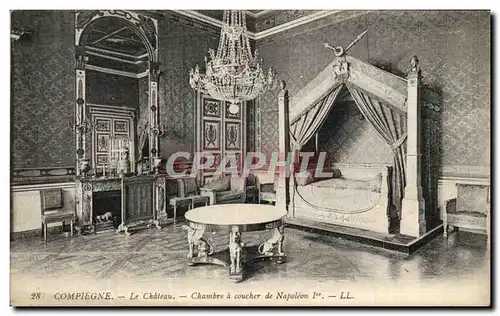 Cartes postales Compiegne Le Chateau Chamber a Coucher de Napoleon 1er