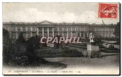 Ansichtskarte AK Compiegne Le Chateau La Facade Cote du parc