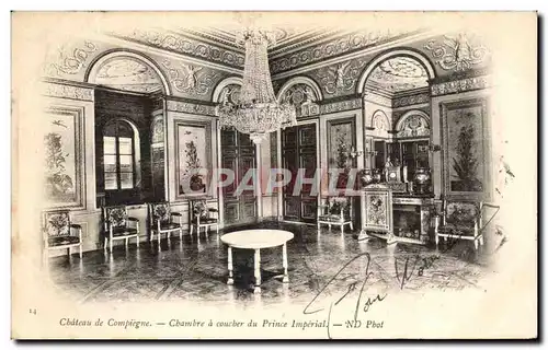 Ansichtskarte AK Compiegne Le Chateau Chambre a Coucher du Prince Imperial