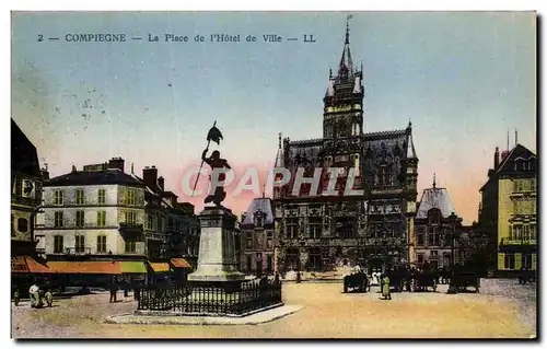 Cartes postales Compiegne La Place de L Hotel de Ville