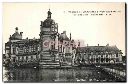 Cartes postales Chateau De Chantilly Facade Nord Ouest