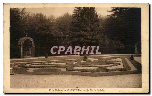 Cartes postales Chateau De Chantilly Jardin de Sylvie