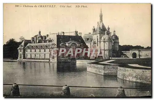 Cartes postales Chateau de Chantilly Cote Sud