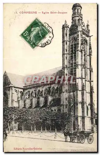 Ansichtskarte AK Compiegne Eglise Saint Jacques