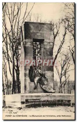 Ansichtskarte AK Compiegne Foret de Monument de l Armistice pres Rethondes Militaria Aigle