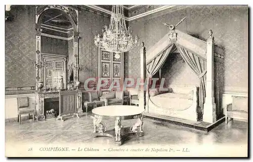 Ansichtskarte AK Compiegne Le Chateau Chambre a coucher de Napoleon 1er