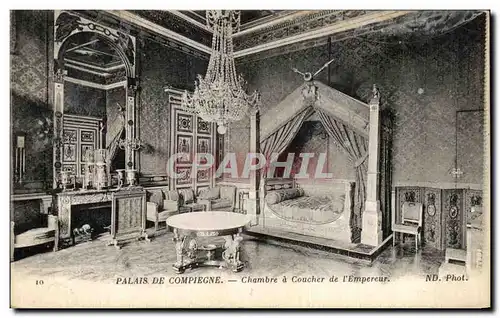 Ansichtskarte AK Compiegne Le Chateau Chambre a Coucher de L Empereur Napoleon 1er