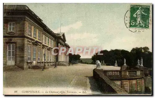 Ansichtskarte AK Compiegne Le Chateau et les Terrasses