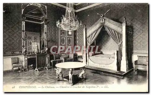 Ansichtskarte AK Compiegne Le Chateau Chambre a Coucher de Napoleon 1er