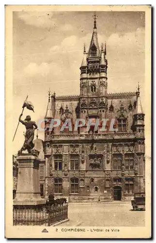 Cartes postales Compiegne L hotel de Ville