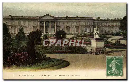 Ansichtskarte AK Compiegne Le Chateau La Facade Cote du parc