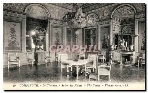 Cartes postales Compiegne Le Chateau Salon des Fleurs