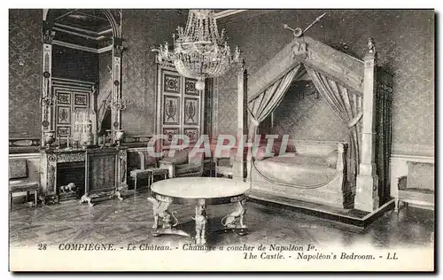 Ansichtskarte AK Compiegne Le Chateau Chambre a Coucher de Napoleon 1er