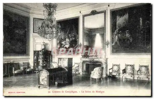 Ansichtskarte AK Chateau de Compiegne Le Salon de Musique