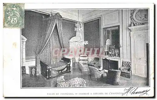 Cartes postales Palais de Compiegne Chambre a Coucher de l Empereur