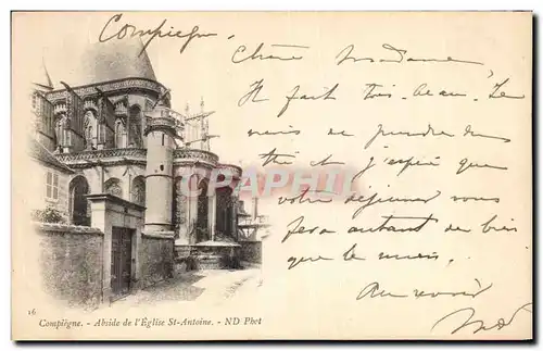 Ansichtskarte AK Compiegne Abside de l Eglise St Antoine