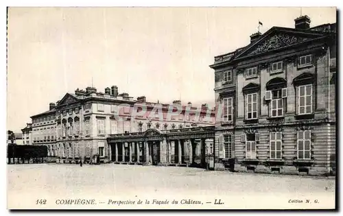 Cartes postales Compiegne Perspective de la Facade du Chateau