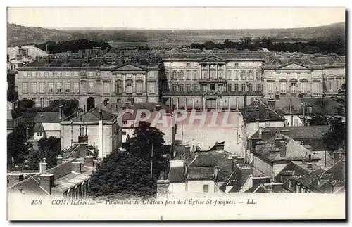 Cartes postales Compiegne Panorama du Chaetau pris de l Eglise St Jacques