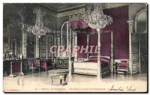 Cartes postales Chateau de Compiegne Chambre a Coucher de l Imperatrice