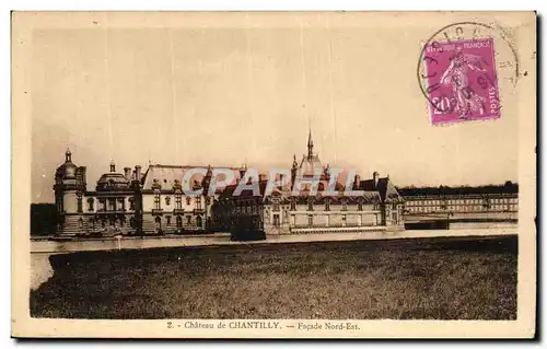 Cartes postales Chateau de Chantilly Facade Nord Est