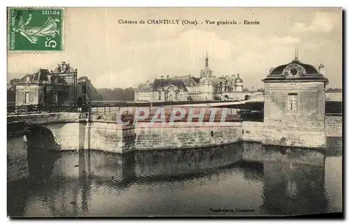 Cartes postales Chateau de Chantilly Vue Generale Entree