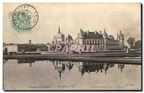 Cartes postales Chateau de Chantilly Vue Prise a L est