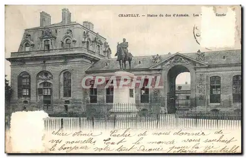 Cartes postales Chantilly Statue du Duc d Aumale