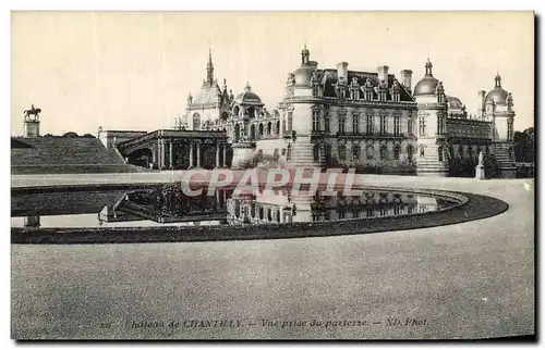 Ansichtskarte AK Chateau De Chantilly Vue Prise du Parterre