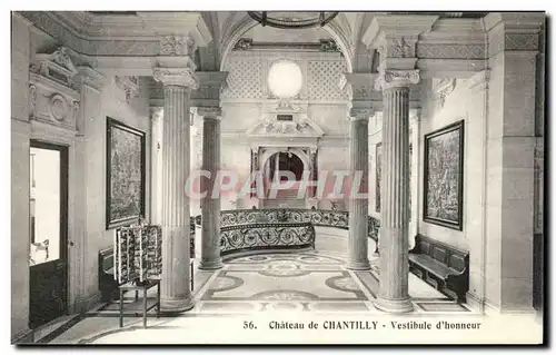 Cartes postales Chateau De Chantilly Vestibule d Honneur