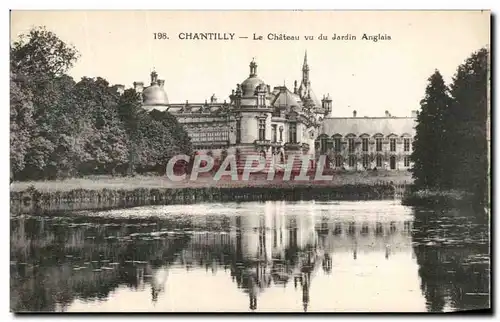 Cartes postales Chateau De Chantilly Vue du Jardin Anglais