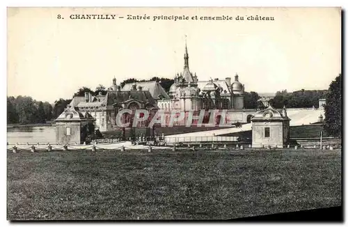 Ansichtskarte AK Chateau De Chantilly Entree Principale et Ensemble du Chateau