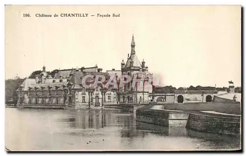 Cartes postales Chateau De Chantilly Facade Sud