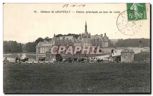 Cartes postales Chateau De Chantilly Entree Principale Un Jour de Visite