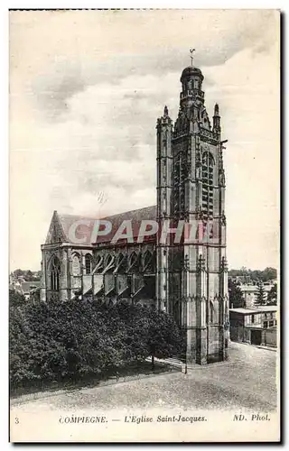 Ansichtskarte AK Compiegne L Eglise Saint Jacques