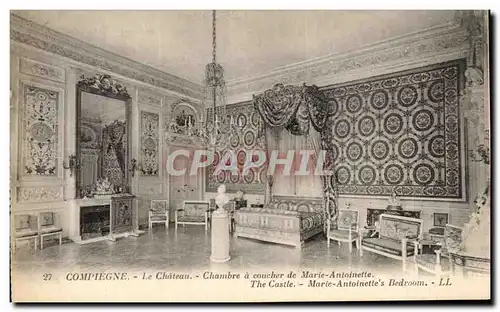 Ansichtskarte AK Compiegne Le Chateau Chambre a Coucher de Marie Antoinette