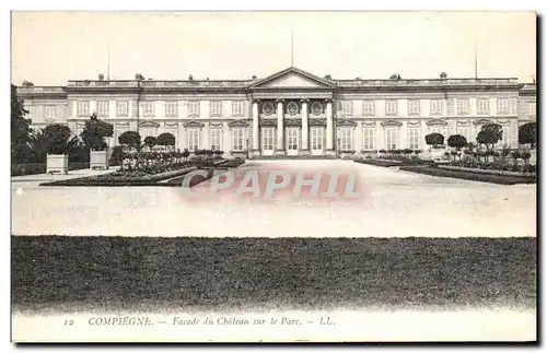 Ansichtskarte AK Compiegne Facade du Chateau sur le Parc