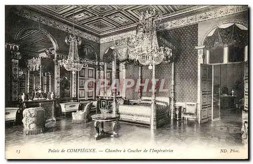 Ansichtskarte AK Palais de Compiegne Chambre a Coucher de l Imperatrice